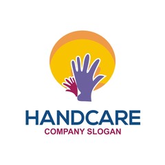 Hand care symbol logo  soap hand sanitizer natural healthy