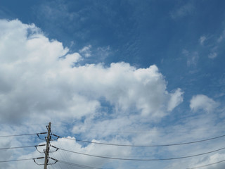 Fototapeta premium Bright blue sky in summer