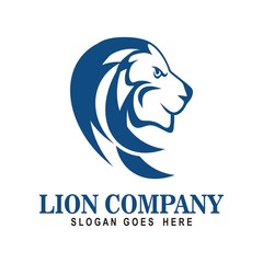 Animals logo head lion king design wildlife symbol icon vector