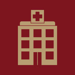 The hospital icon. Medical and ambulance, emergency, healthcare symbol. Flat