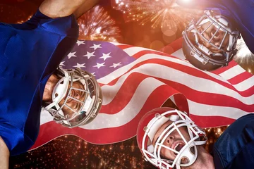 Foto op Plexiglas Composite image of american football huddle © vectorfusionart