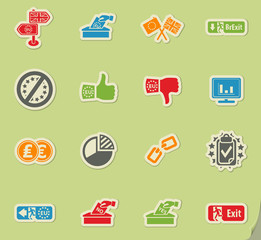 Brexit British referendum concept icons