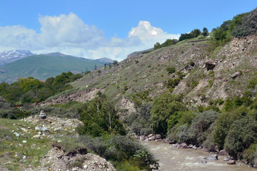 Mountain landscape and river