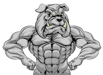 Tough Bulldog Mascot