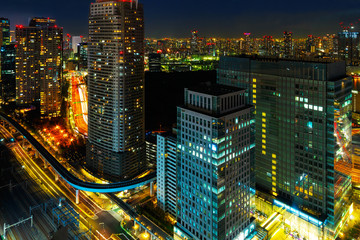 Fototapeta na wymiar View of Tokyo city at night.