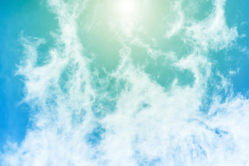Obraz premium sun and cloud background with a pastel colored 