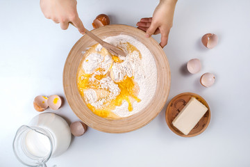 Flat lay of homemade baking