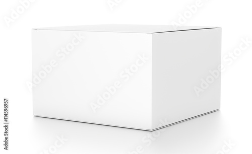Download "White horizontal rectangle blank box from side angle ...