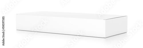Download "White wide flat horizontal rectangle blank box from side ...