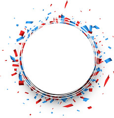 Obraz premium Round background with confetti.