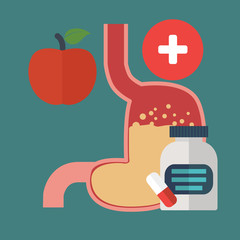 Human Stomach health care concept