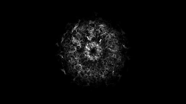 Shock wave flame particle explosion animation motion graphic  include alpha matte