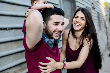 young family with a child