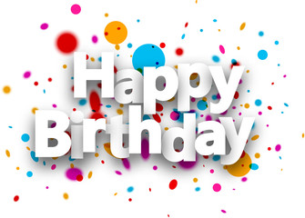 Happy birthday paper card.