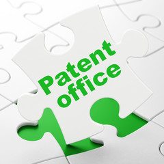 Law concept: Patent Office on puzzle background