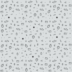 Abstract programming seamless pattern background illustration for your design.