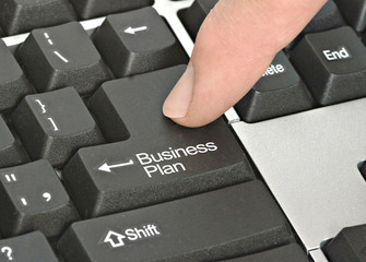 Keyboard with key for business plan