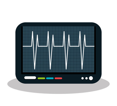 Eco Heart Monitor Isolated Icon Design, Vector Illustration Graphic