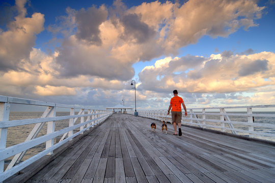 Australia Landscape : Shorncliffe Pier in afternoon