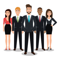 elegant businesspeople  isolated icon design, vector illustration  graphic 