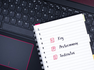 Key Performance Indicator on laptop keyboard 3