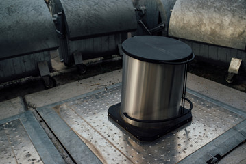 Trash dumpsters or garbage containers