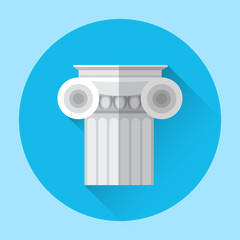 Antique Column Greek Architecture Icon