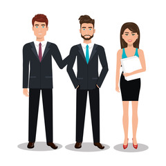 elegant businesspeople  isolated icon design, vector illustration  graphic 