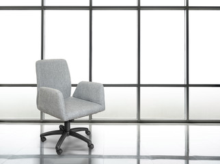 fabric office chair with office background