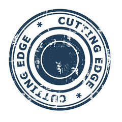 Cutting Edge business concept rubber stamp