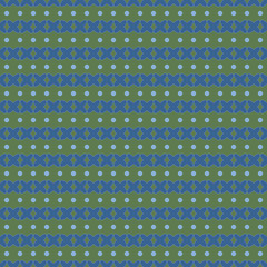 Polka dot and cross geometric seamless pattern.