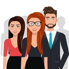 elegant businesspeople  isolated icon design, vector illustration  graphic 