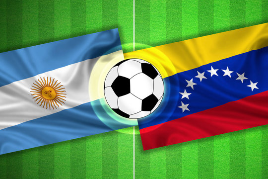 Argentina - Venezuela - Soccer field with ball