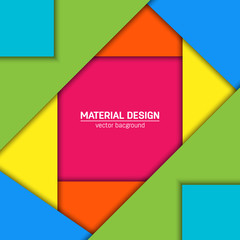 Vector material design background. Abstract creative concept layout template. For web and mobile app, paper art illustration design. style blank, poster, booklet. Motion wallpaper element. Flat ui