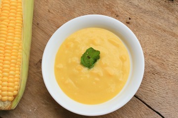 Corn soup with fresh