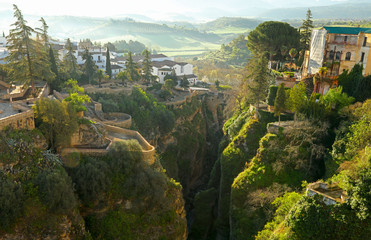 Ronda, Andalusia, Spain. Old town cityscape on the Tajo Gorge © SJ Travel Footage