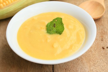Corn soup with fresh