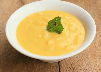 Corn soup with fresh