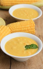 Corn soup with fresh