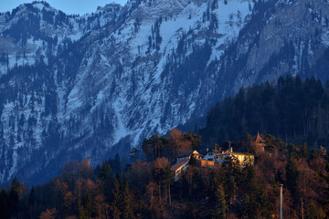 Switzerland Landscape : Mansion on the hill of Interlaken West