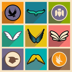 Stylish assembly eagle logo