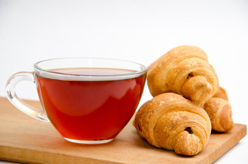 Tea with croissants
