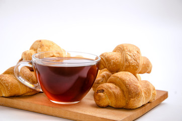 Tea with croissants