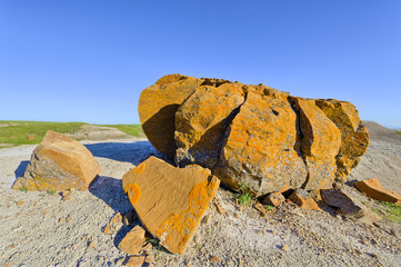 Orange eroded rock