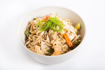 Chicken noodles wok