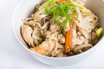 Chicken noodles wok