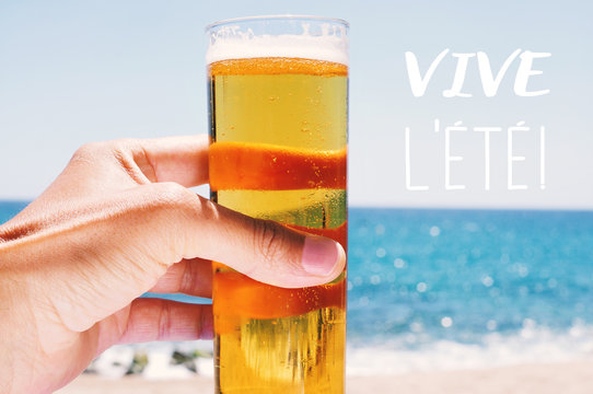 text vive lete, live the summer in french