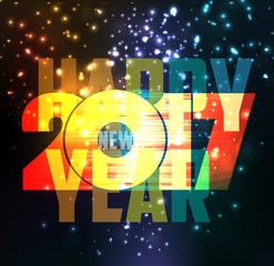 happy new year 2017 abstract background