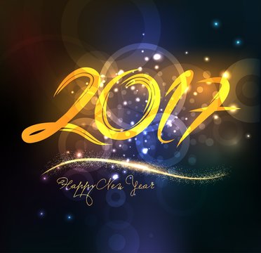 happy new year 2017 abstract background