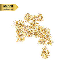 Gold glitter vector icon